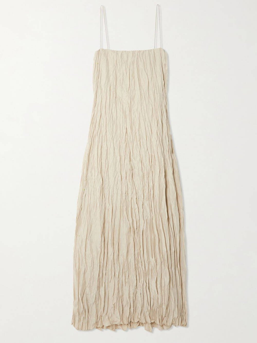 Elegant Pleated Suspender Maxi Dress for a Beautiful, Sophisticated Look