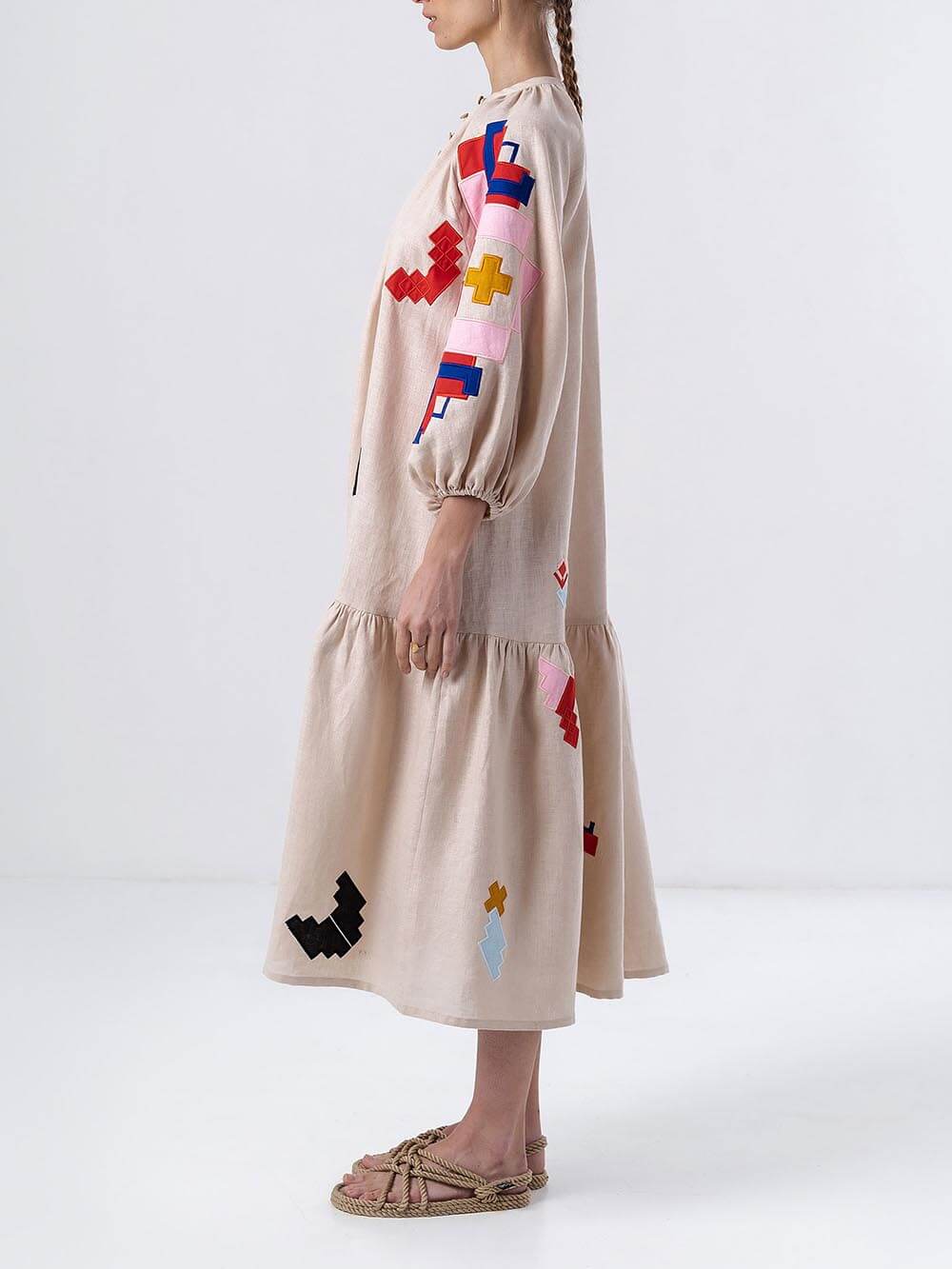 Unique Ethnic Print Lightweight Maxi Dress