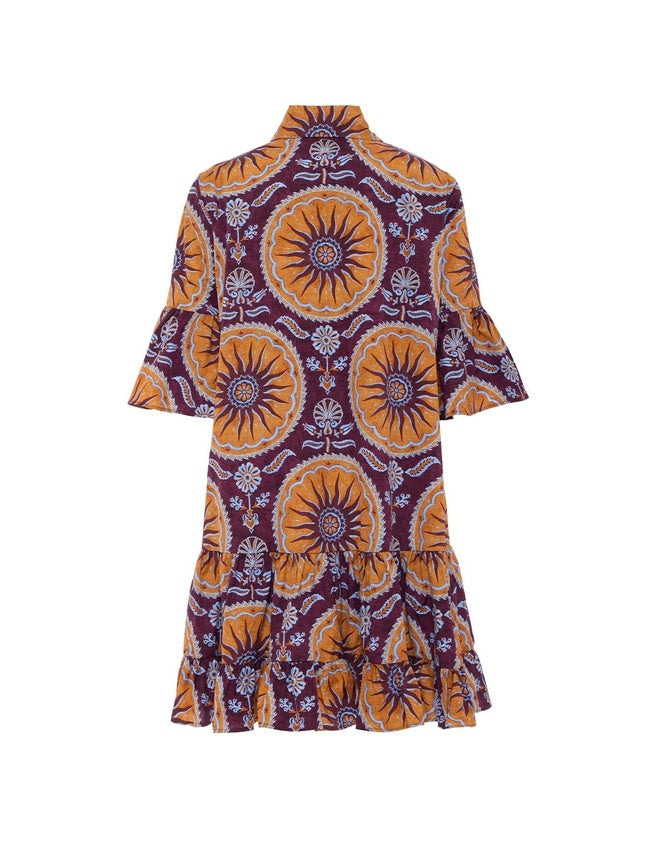Flattering Dropped-Waist Tiered Mini Dress