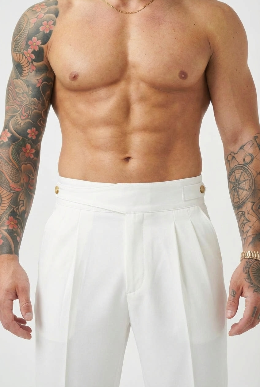 Lockhart White Trousers – Timeless Style & Effortless Elegance