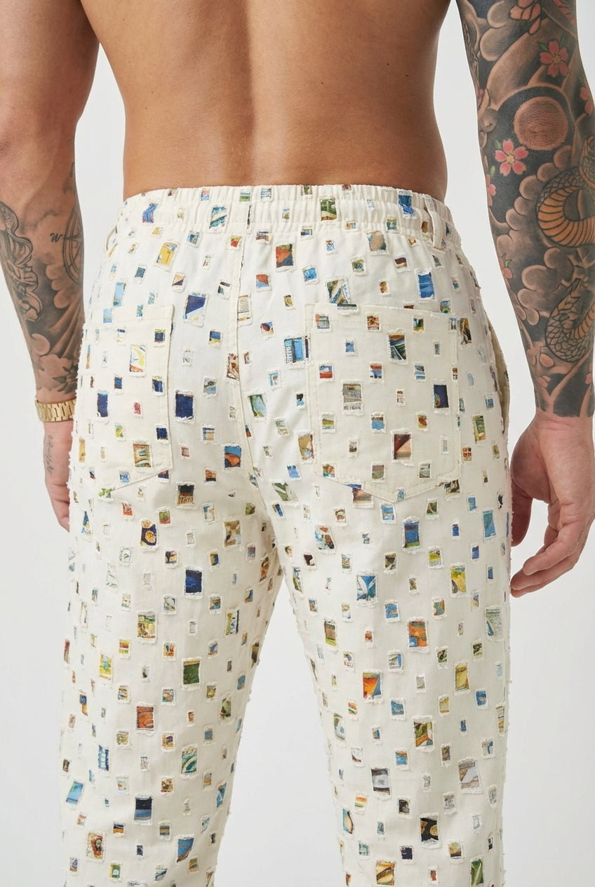 Mosaic Straight-Leg Fit Pants