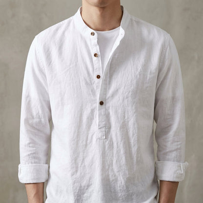 Wenley Band-Collar Shirt