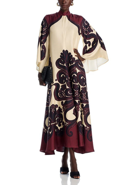 Elegant & Effortless Grenadilla Print Maxi Dress