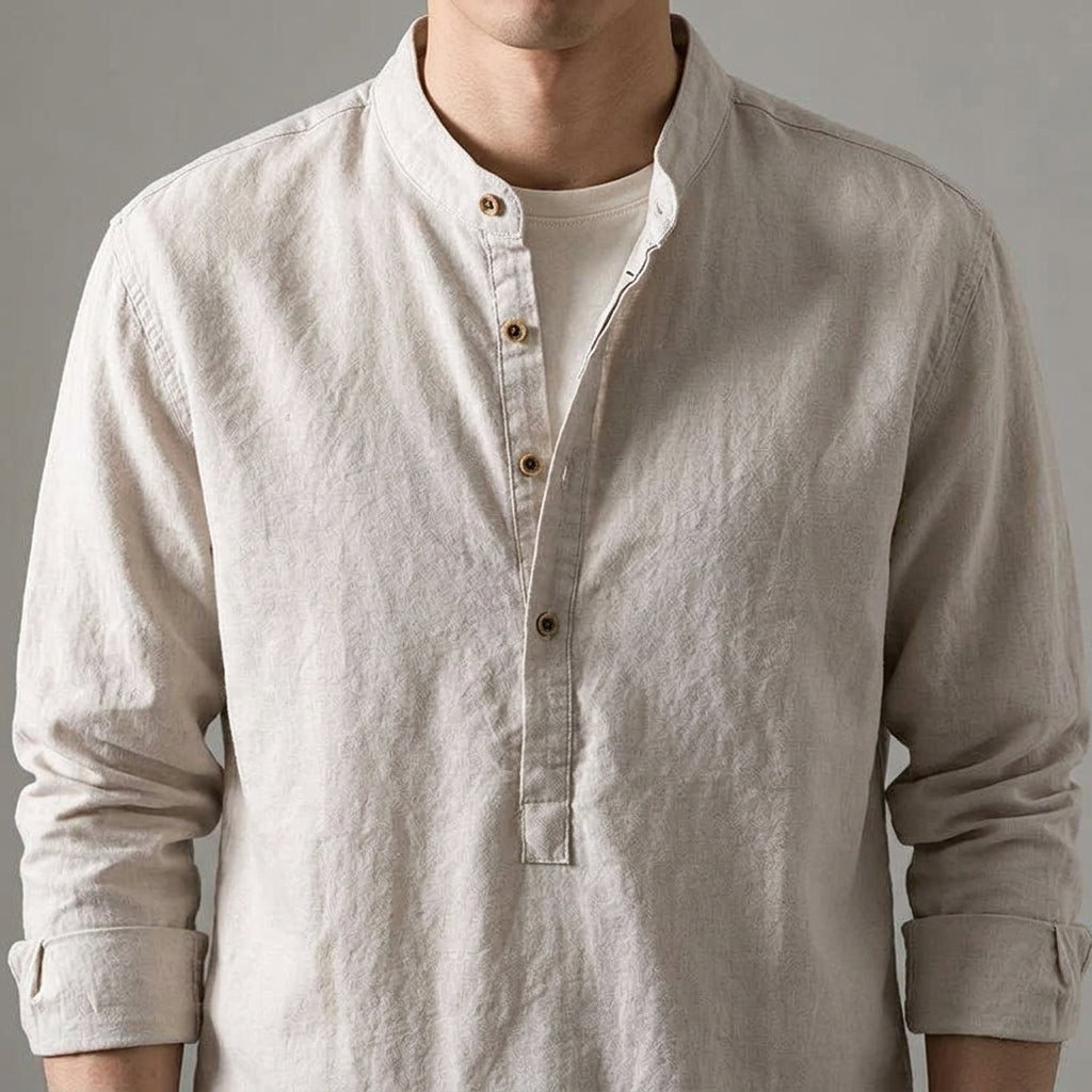 Wenley Band-Collar Shirt