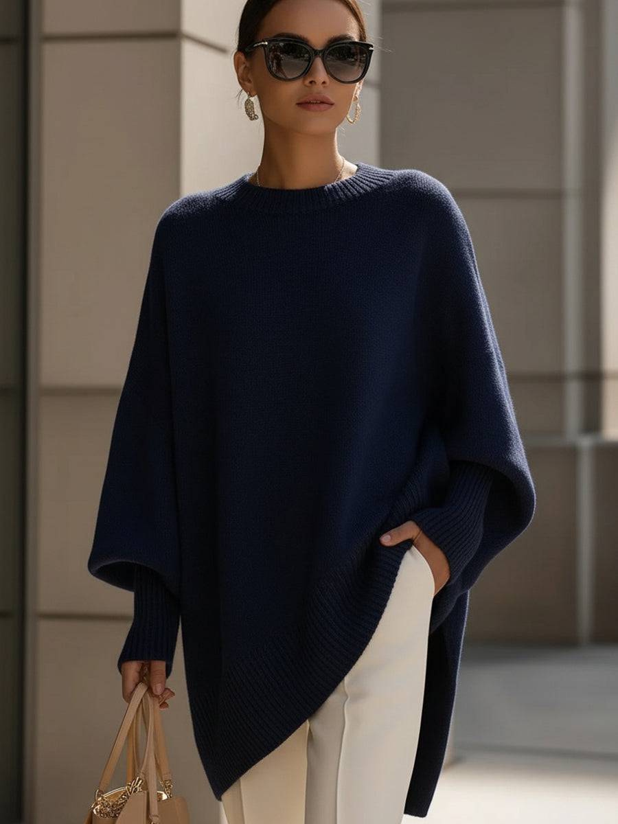 Jennifer | Oversized Draped Wide-Neck Sweater