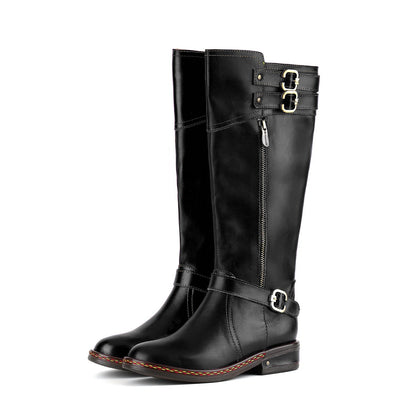 Scarlet Charm Buckle Boots