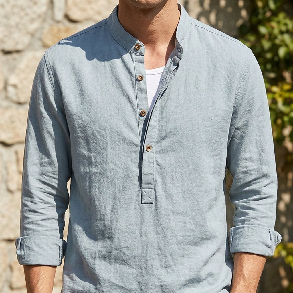 Wenley Band-Collar Shirt