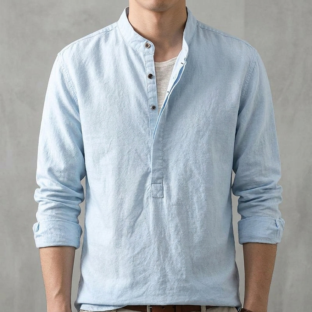 Wenley Band-Collar Shirt