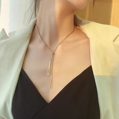 Acute Attraction Lariat Necklace