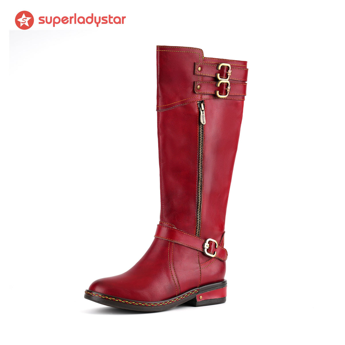 Scarlet Charm Buckle Boots