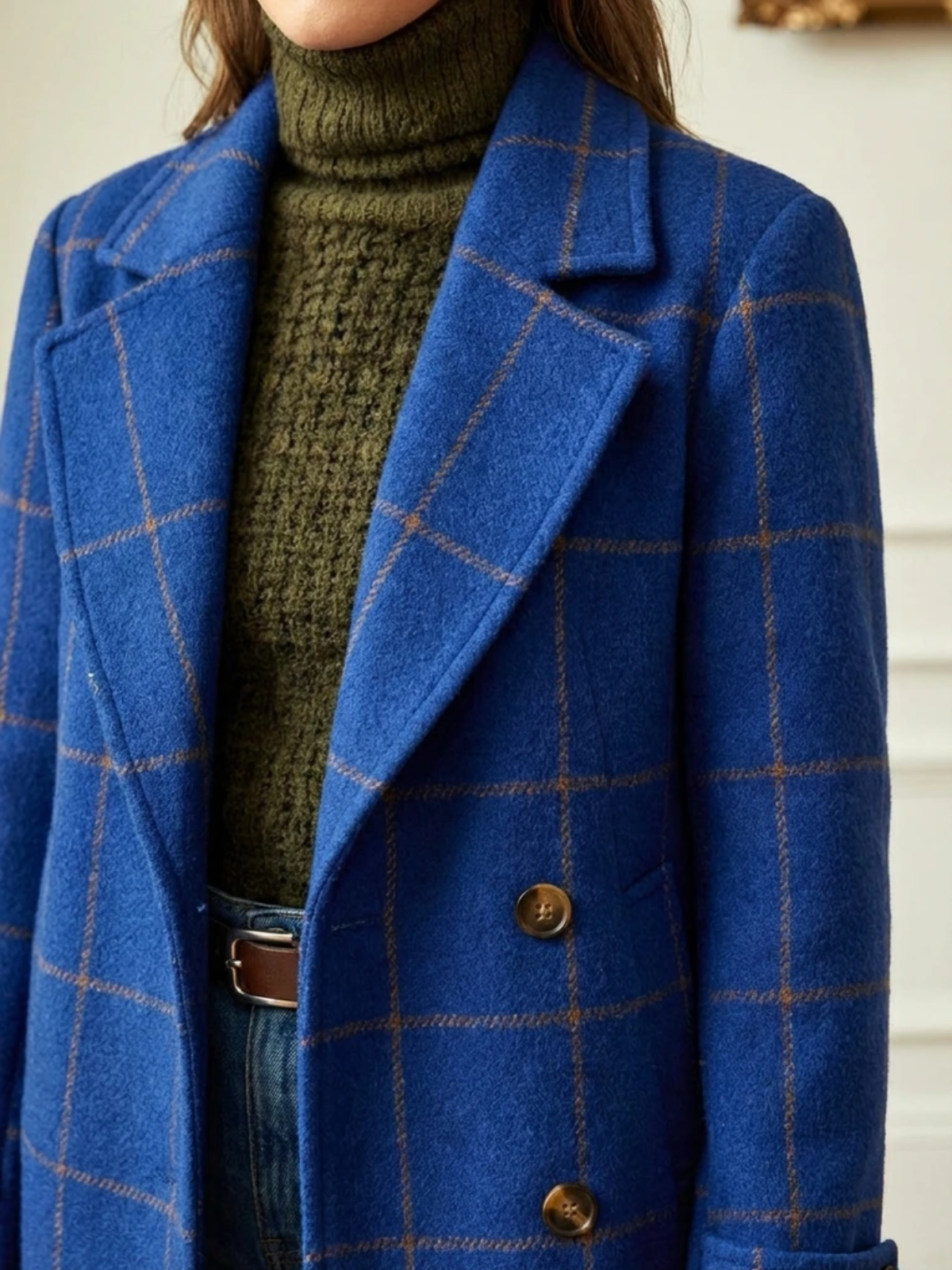 Elowen | Timeless Plaid Long Coat