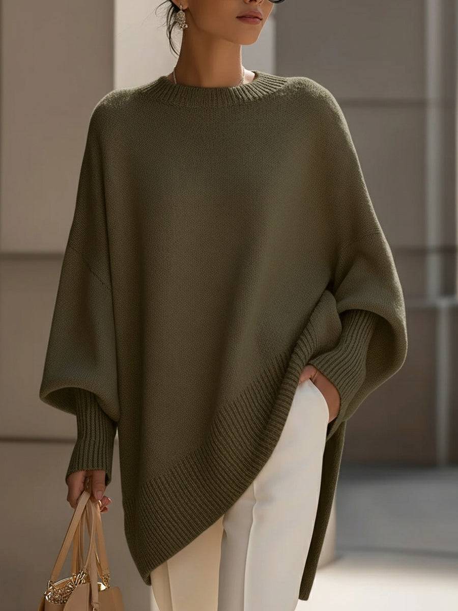 Jennifer | Oversized Draped Wide-Neck Sweater