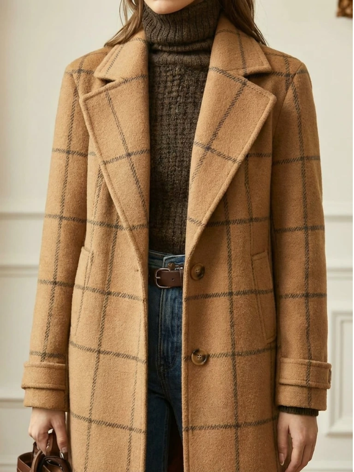 Elowen | Timeless Plaid Long Coat