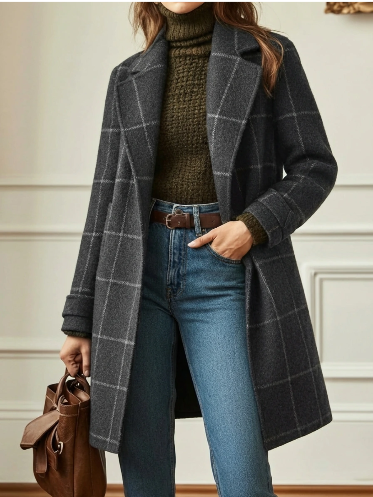 Elowen | Timeless Plaid Long Coat