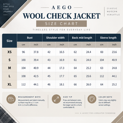 AEGO Wool Check Jacket