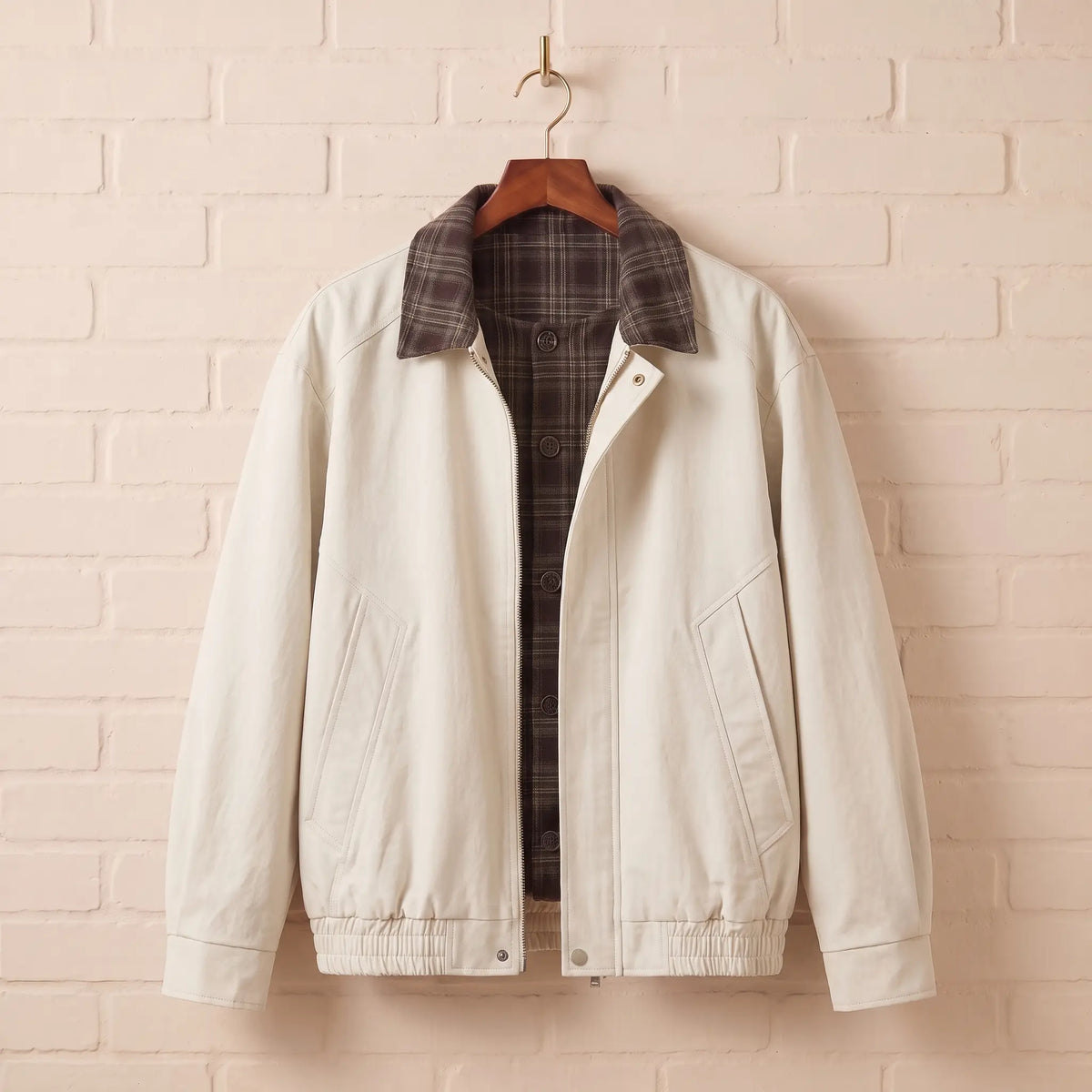 PLAID PLACKET JACKET