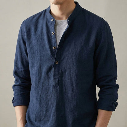 Wenley Band-Collar Shirt