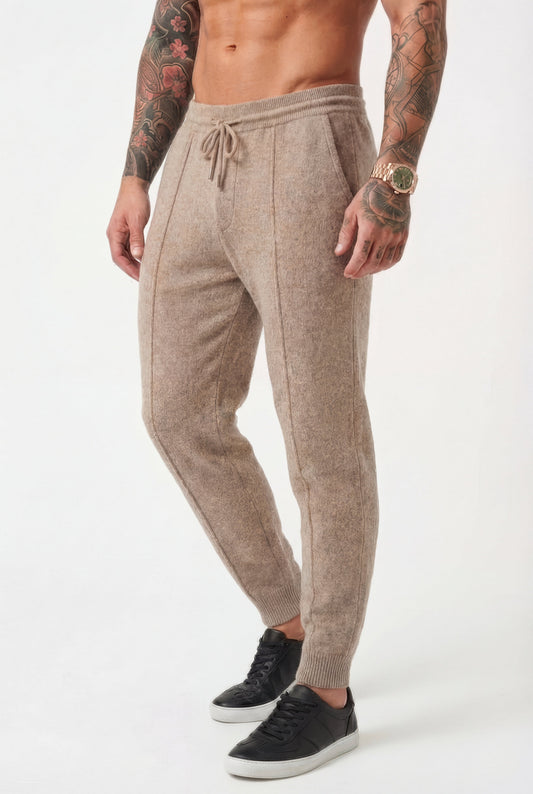 Cloud Merino Pants – Elegant Beige Comfort for Every Day